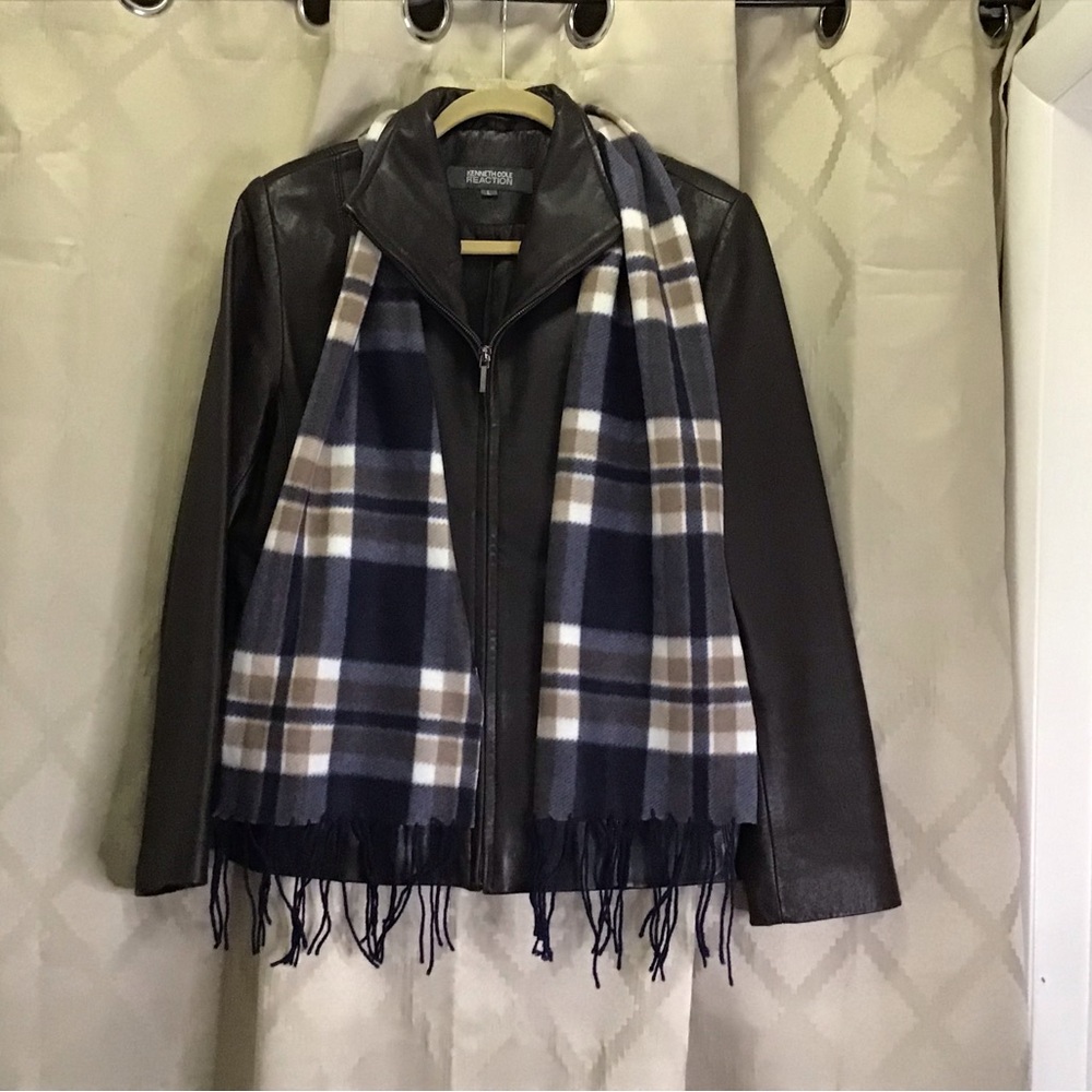 Kenneth Cole Reaction Soft Leather Moto Jacket S